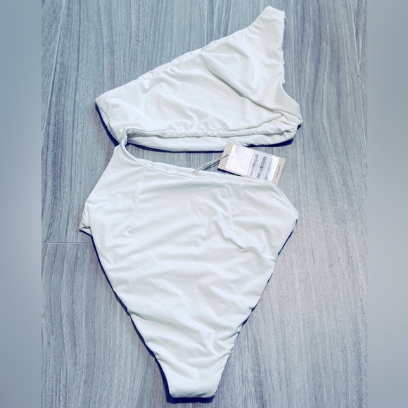 HAIGHT***One-Shoulder White Monokini One-Piece Swimsuit***Size 2 $268 NWT - Picture 5 of 7